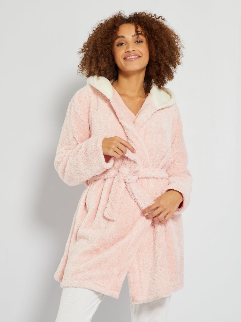 Peignoir de nuit 'chat' rose - Kiabi