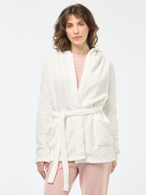 Peignoir doux en polaire - Kiabi