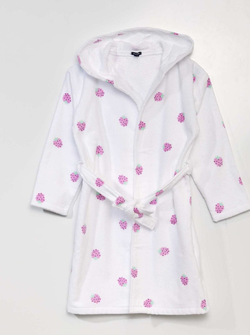 Peignoir en éponge Blanc - Kiabi