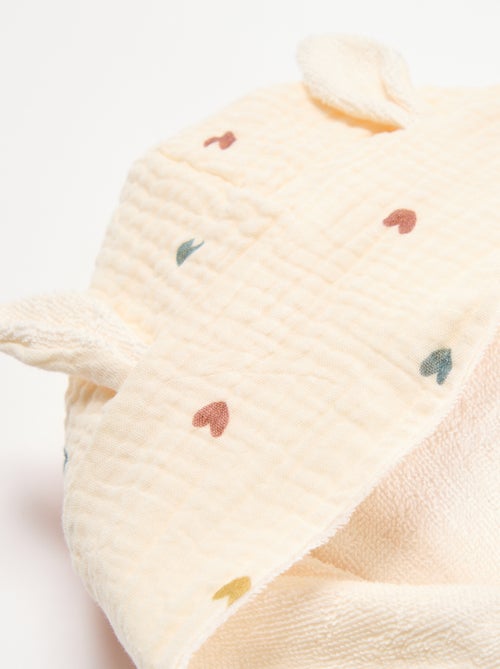 Peignoir en éponge et gaze de coton - Kiabi Home - Kiabi