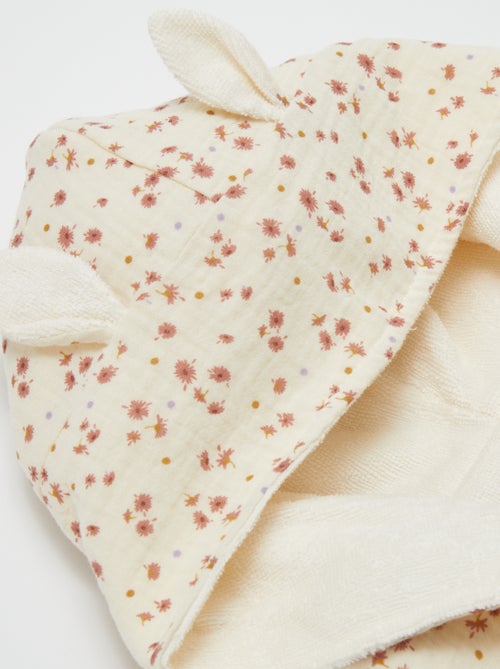 Peignoir en éponge et gaze de coton - Kiabi Home - Kiabi