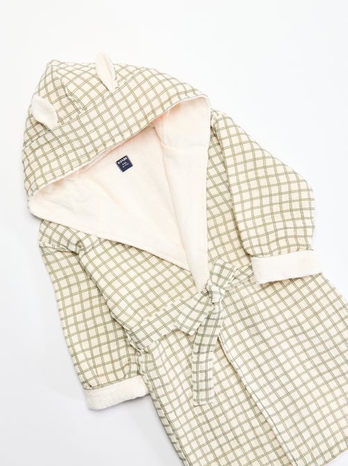 Peignoir en éponge et gaze de coton - Kiabi Home - Kiabi