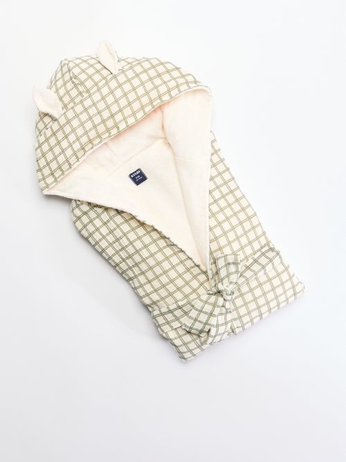 Peignoir en éponge et gaze de coton - Kiabi Home - Kiabi