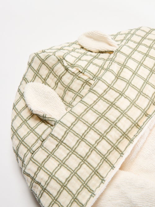 Peignoir en éponge et gaze de coton - Kiabi Home - Kiabi