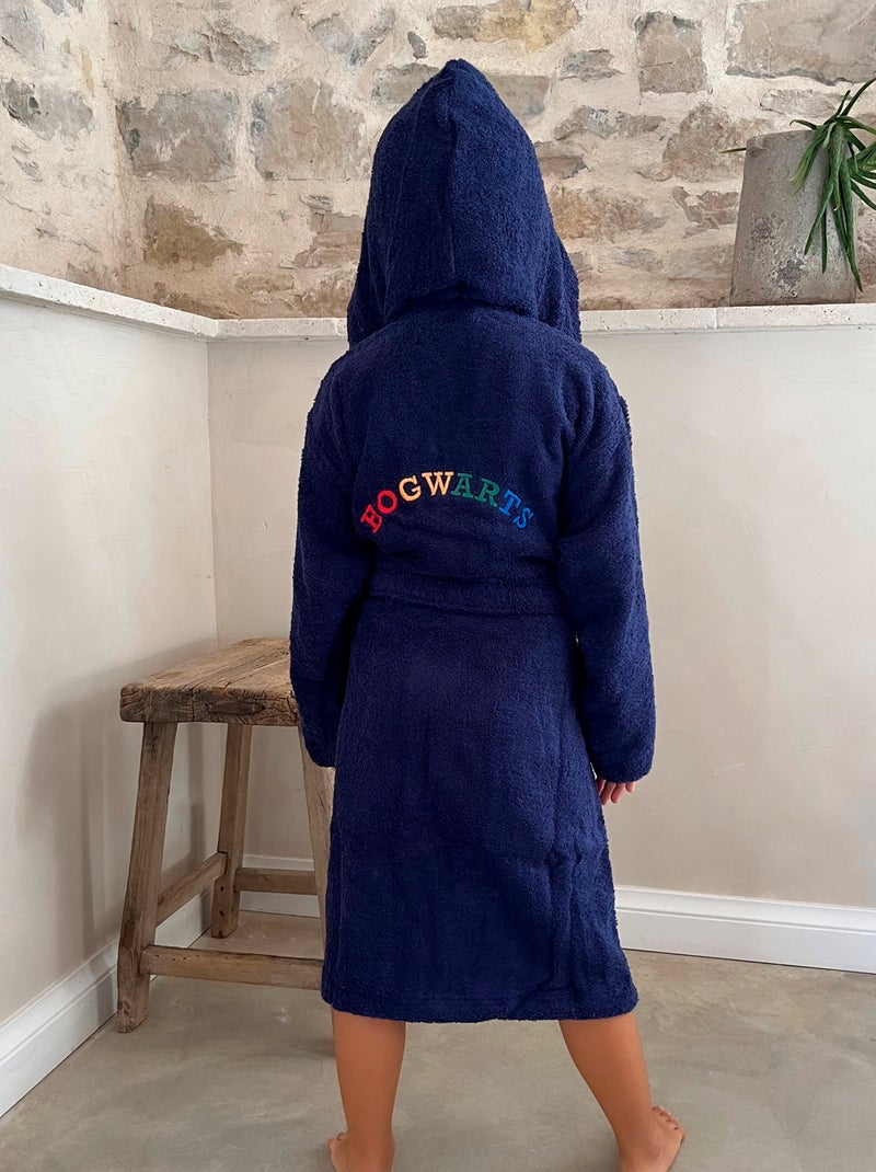 Peignoir enfant 100% coton, harry potter blason Bleu foncé - Kiabi