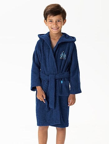 Peignoir enfant brodé 100% coton, om ruban
