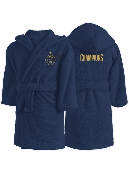 Peignoir enfant brodé 100% coton, psg vainqueurs - Kiabi