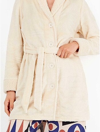 Peignoir texture peluche