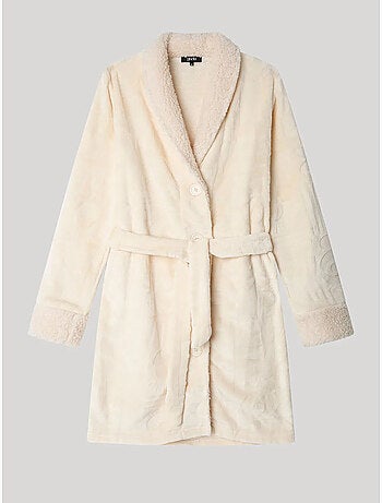 Peignoir texture peluche