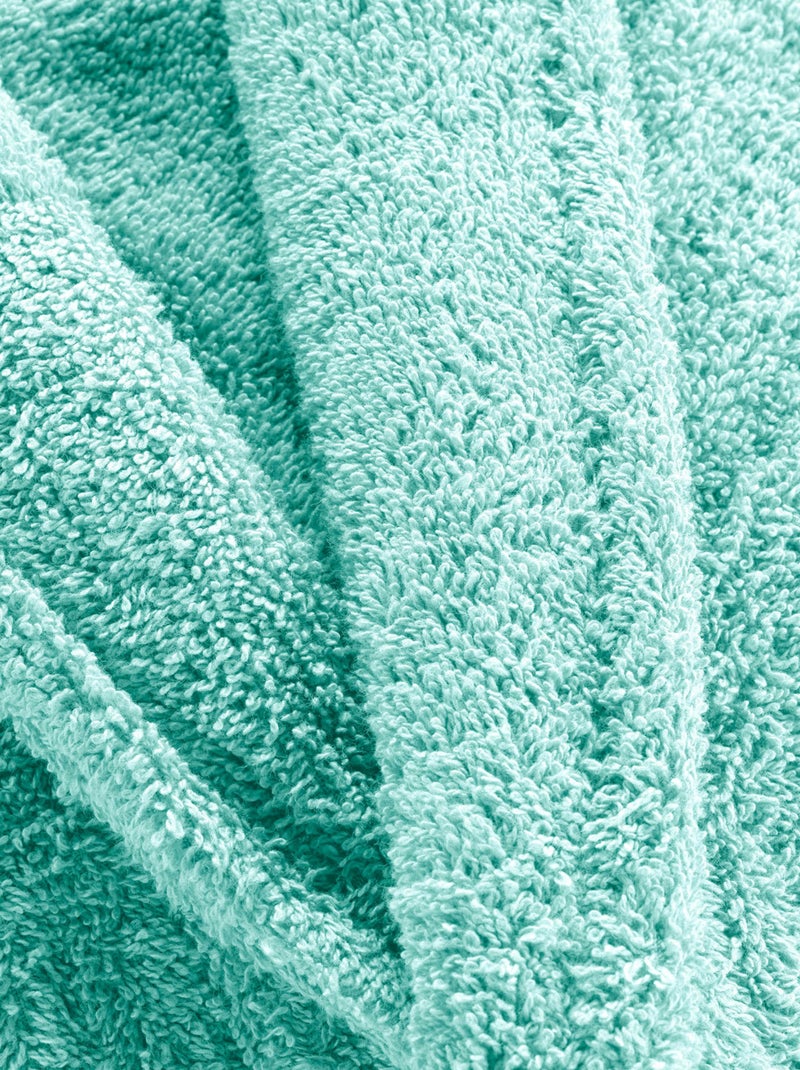 Peignoir uni à col châle Bleu céladon - Kiabi