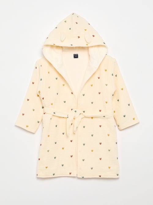Peignoir van badstof en zachte hydrofielkatoen - Kiabi Home - Kiabi
