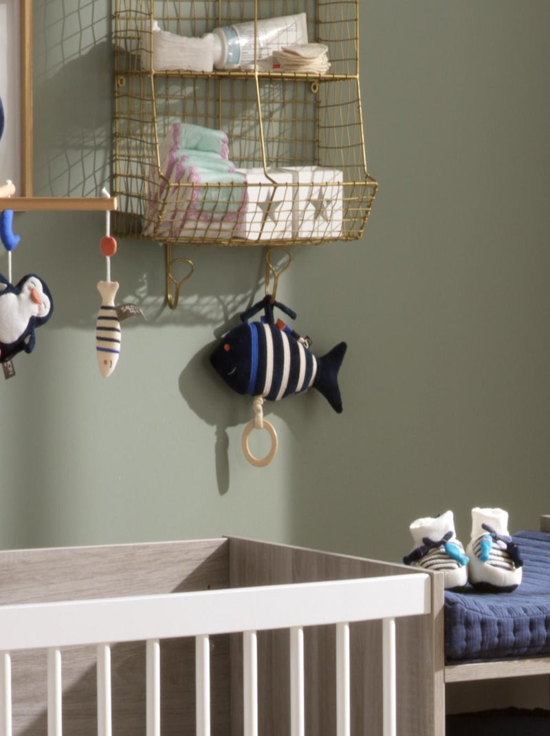Peluche mini musical poisson en velours - sauthon Bleu - Kiabi