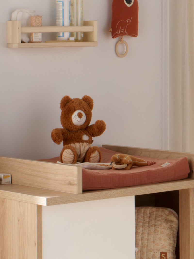 Peluche ours avec détails brodés - sauthon Marron - Kiabi