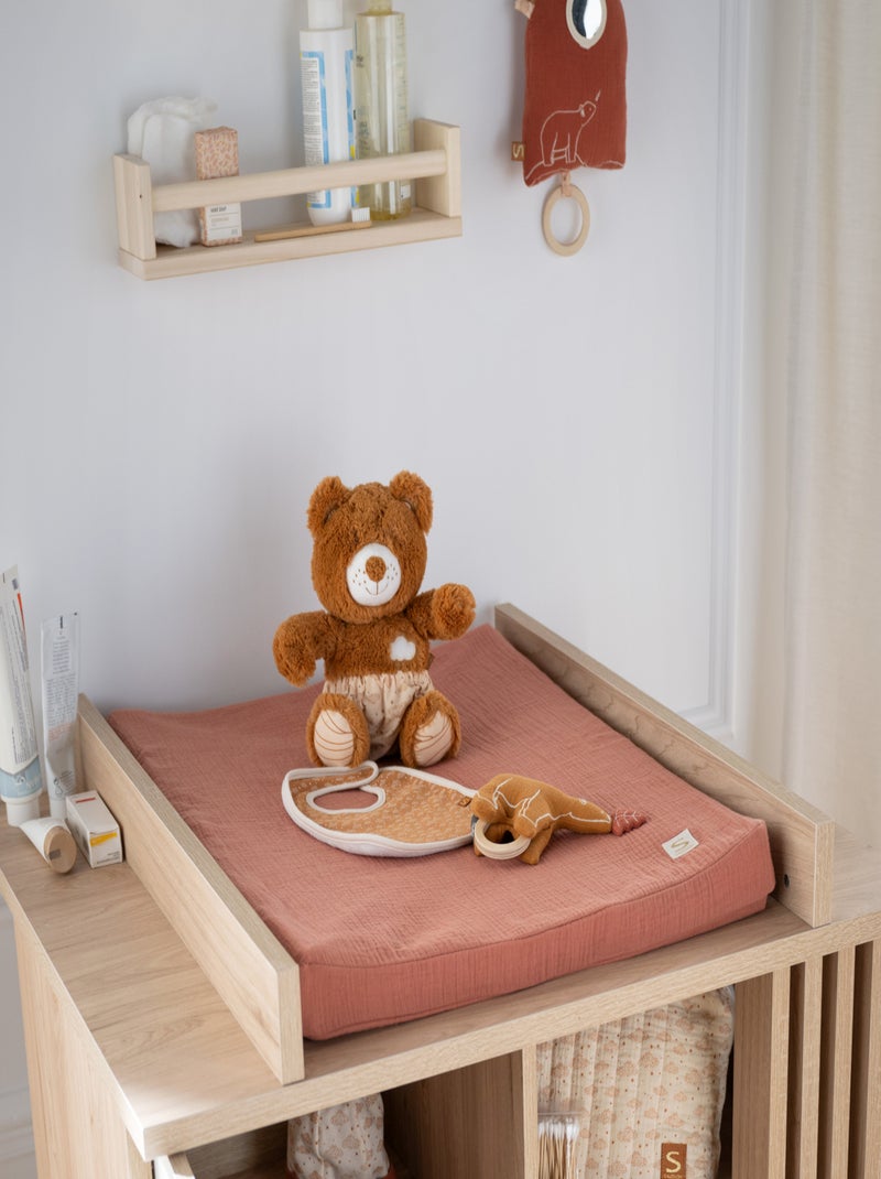 Peluche ours avec détails brodés - sauthon Marron - Kiabi