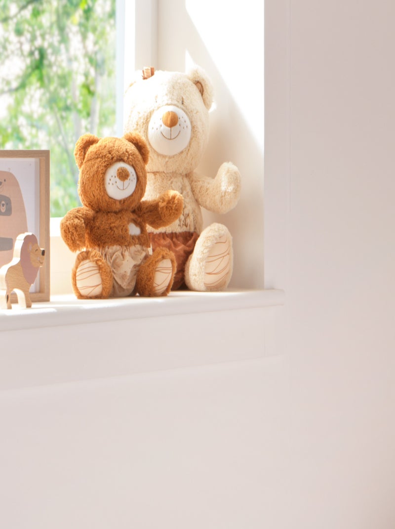 Peluche ours avec détails brodés - sauthon Marron - Kiabi