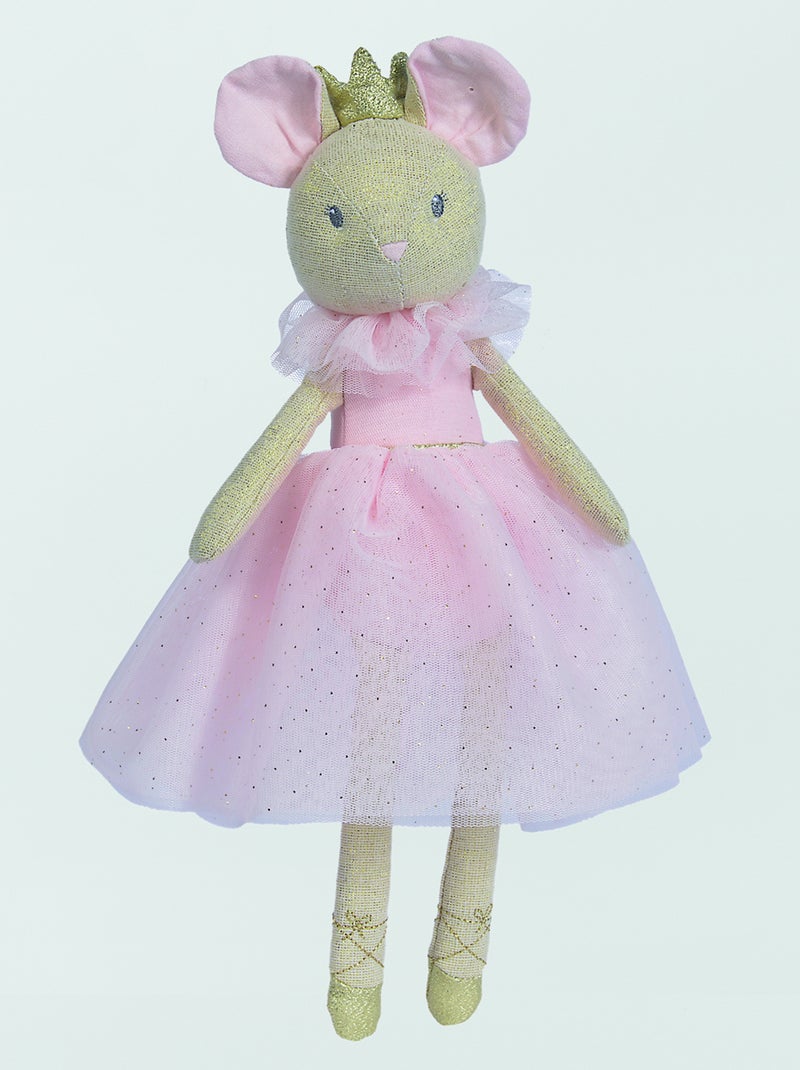 Peluche 'souris' Rose/beige - Kiabi