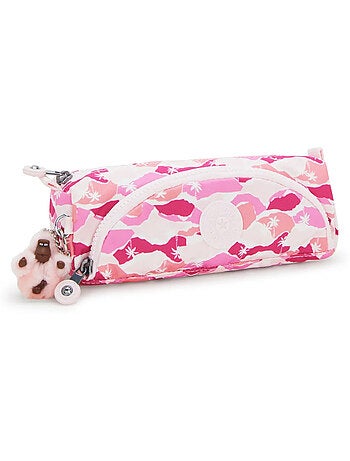 Pennenzak 2 vakken Kipling Cute Pink Palm 22 cm