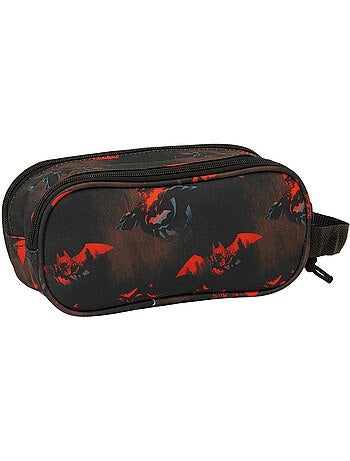 Pennenzak 2 vakken met ritssluitinge Batman stijl 3D 21 cm 1 L