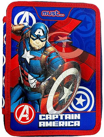Pennenzak 'Avengers' – Gevuld Must Captain America Fight 2 vakken – 21 cm