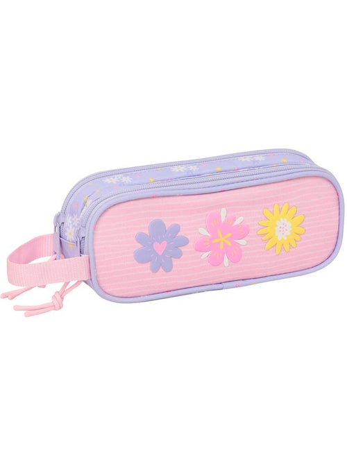 Pennenzak CMP bouquet bloemen van polyester 300D met 2 vakken met ritssluiting - Kiabi