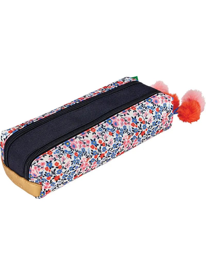 Pennenzak – Dubbel 21,5 cm - Schoolcollectie 2027 – Tann's Blauw - Kiabi