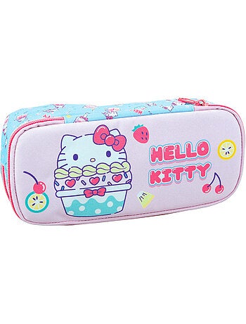 Pennenzak 'Hello Kitty' – Rechthoekig Cupcake 2 vakken – 23 cm