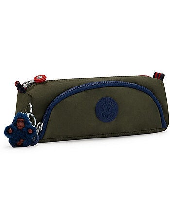 Pennenzak Kipling Cute met 2 vakken met ritssluiting 22 cm - Seaweed Green Block
