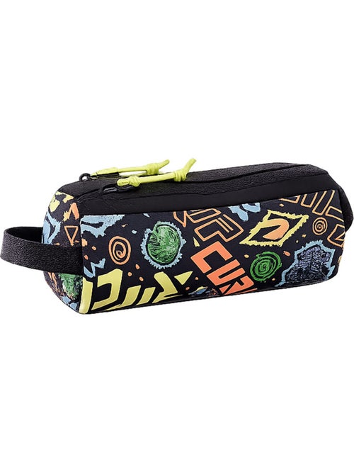 Pennenzak met dubbel vak 21 cm 'rip curl' gerecycled polyester - Kiabi