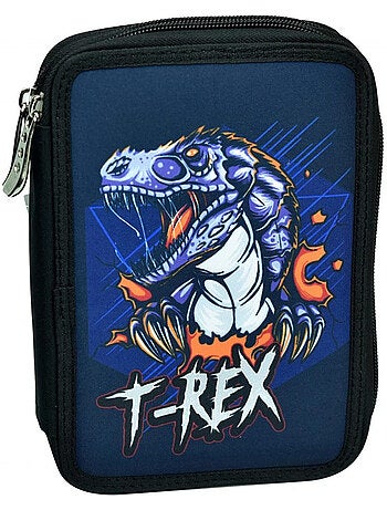 Pennenzak met dubbel vak gevuld T-Rex BMU