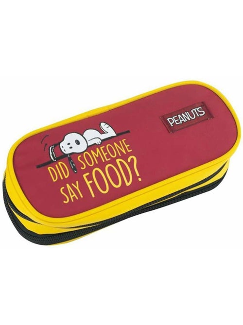 Pennenzak met dubbel vak stof Snoopy Peanuts 23 cm - Kiabi
