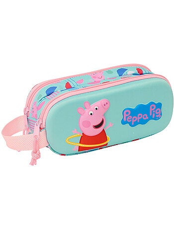 Pennenzak met potloden gewatteerd 3D néoprène Peppa Pig