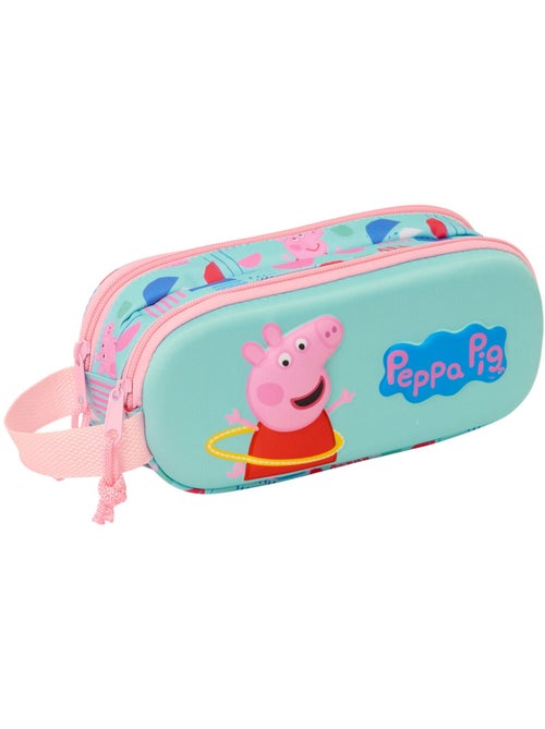 Pennenzak met potloden gewatteerd 3D néoprène Peppa Pig - Kiabi