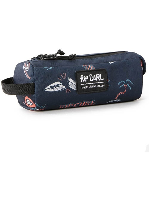 Pennenzak met potloden met 2 vakken 21 cm bedrukt surf met rits - rip curl - Kiabi