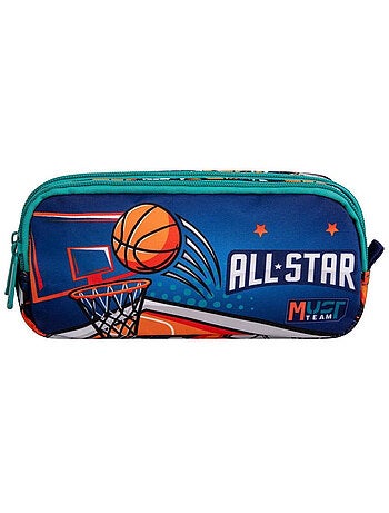 Pennenzak met ritssluiting 2 vakken basket 21 cm CMP