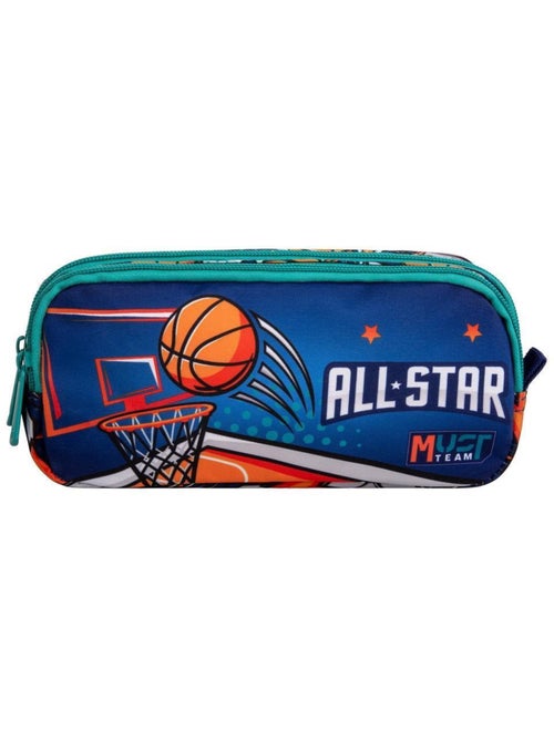 Pennenzak met ritssluiting 2 vakken basket 21 cm CMP - Kiabi
