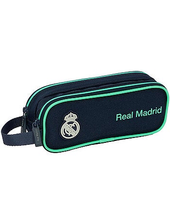 Pennenzak met ritssluiting 2 vakken stof Real Madrid 21 x 8 x 6 cm