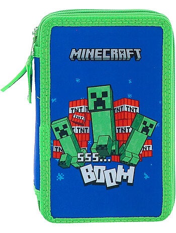 Pennenzak met ritssluiting 3 vakken Minecraft Creeper Boom 20 cm