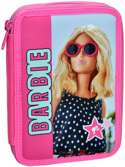 Pennenzak met ritssluiting 'Barbie' sterren gevuld 2 vakken 18 cm - Barbie - Kiabi Pennenzak met ritssluiting 'Barbie' sterren gevuld 2 vakken 18 cm - Barbie - Kiabi