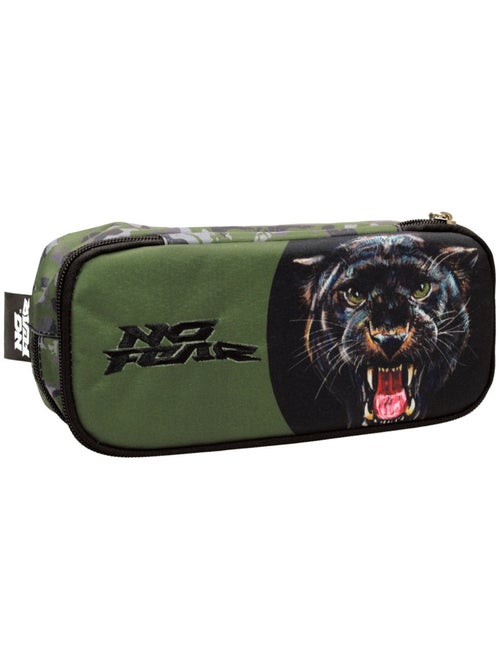 Pennenzak met ritssluiting gewatteerd motief puma camouflage GIM - Kiabi