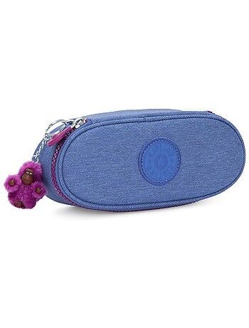 Pennenzak met ritssluiting Kipling DUOBOX Dew Blue géométrique 14 porte-pennen