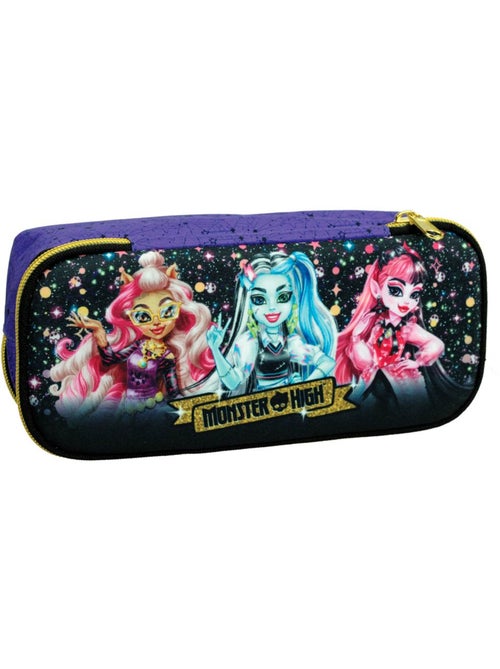 Pennenzak Monster High 23 cm stof bedrukt glanzend 2 vakken - Kiabi Pennenzak Monster High 23 cm stof bedrukt glanzend 2 vakken - Kiabi