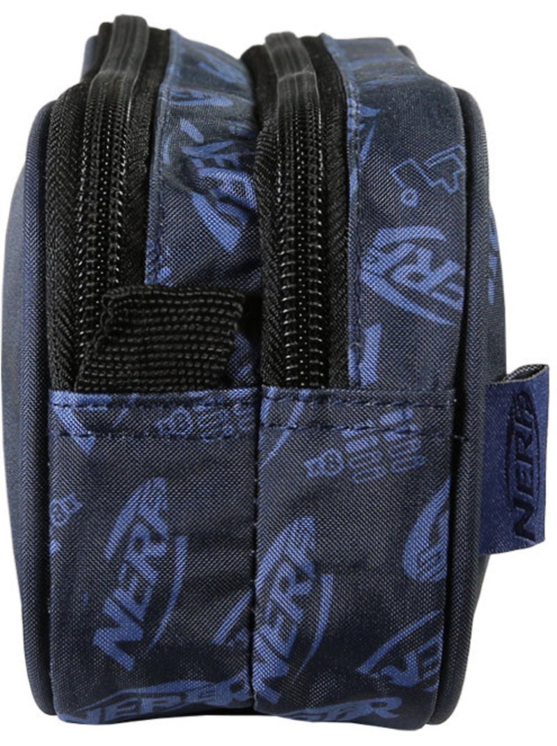 Pennenzak – Rechthoekig 2 vakken – 22 cm – Nerf Donkerblauw - Kiabi