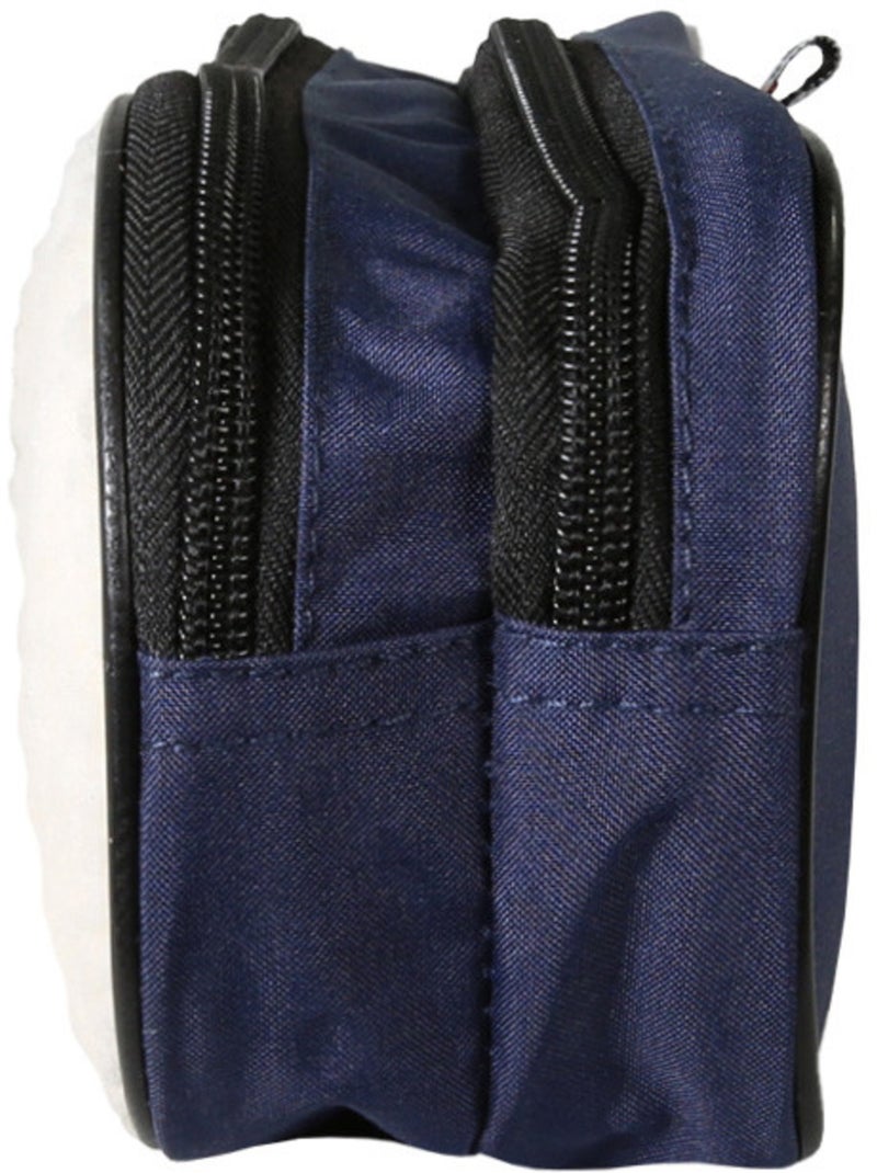 Pennenzak – Rechthoekig FRENCH DISORDER 2 vakken – 22 cm – CMP Blauw Wit - Kiabi