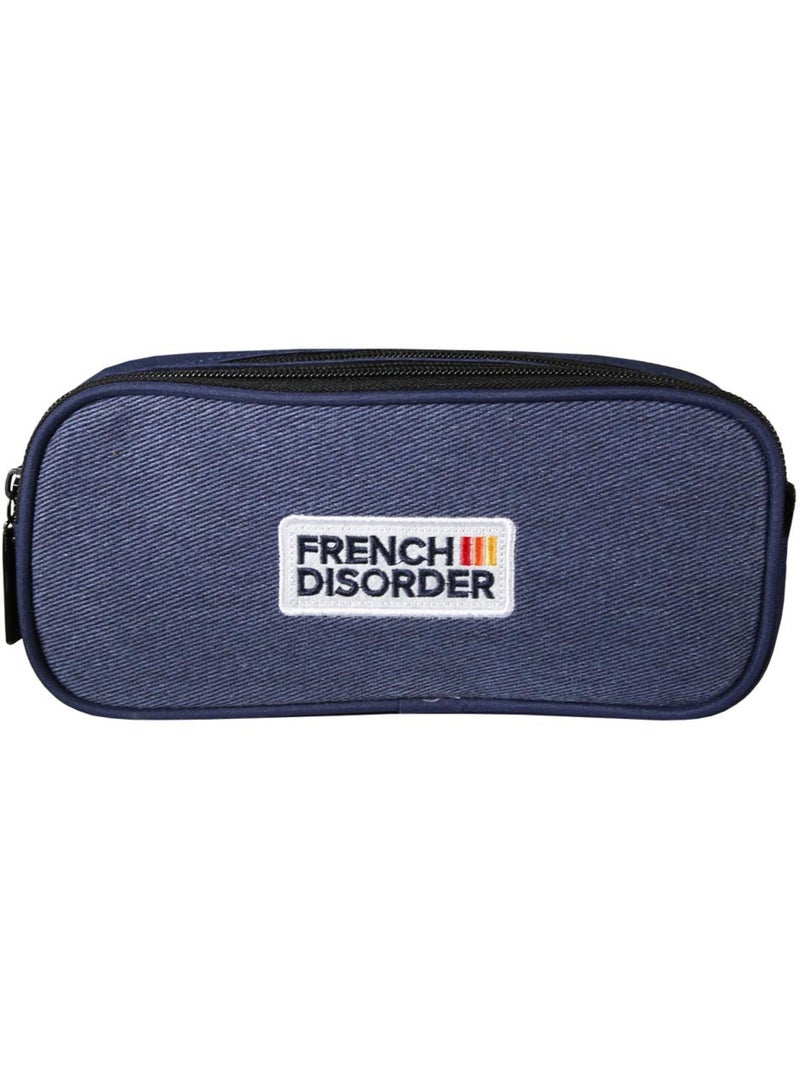 Pennenzak – Rechthoekig FRENCH DISORDER 2 vakken – 22 cm – CMP Marineblauw - Kiabi