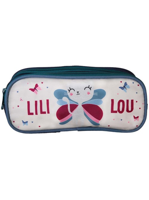 Pennenzak – rechthoekig Lililou Kat Vlinders 23 CM – CMP - Kiabi