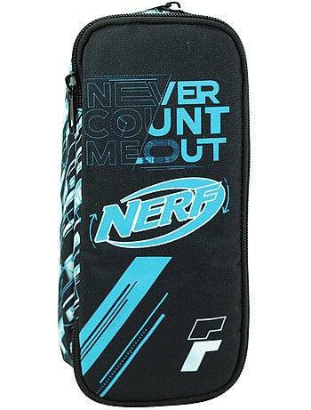 Pennenzak – Rechthoekig Never Count Me 2 vakken – 23 cm – Nerf
