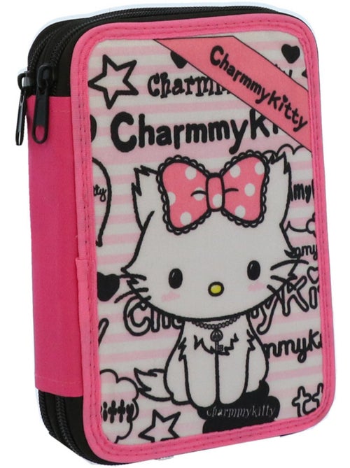 Pennenzak rits rechthoekig 'Charmmy Kitty' gothique 18 cm met 2 vakken - Kiabi