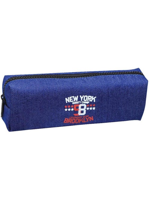 Pennenzak school canvas van denim bedrukt New York Brooklyn - CTM - Kiabi Pennenzak school canvas van denim bedrukt New York Brooklyn - CTM - Kiabi