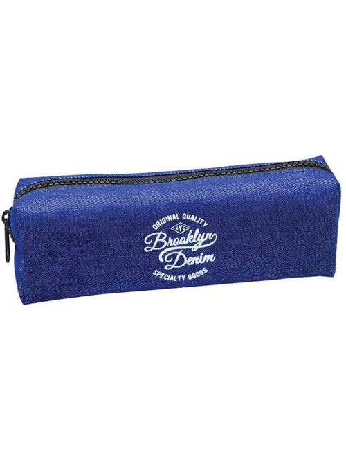 Pennenzak school denim CTM 20 cm met ritssluiting Brooklyn - Kiabi Pennenzak school denim CTM 20 cm met ritssluiting Brooklyn - Kiabi