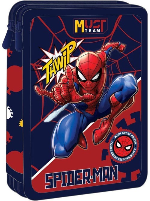 Pennenzak school gevuld 'Spider-Man' Avengers 2 vakken 21 cm – Spider-Man - Kiabi